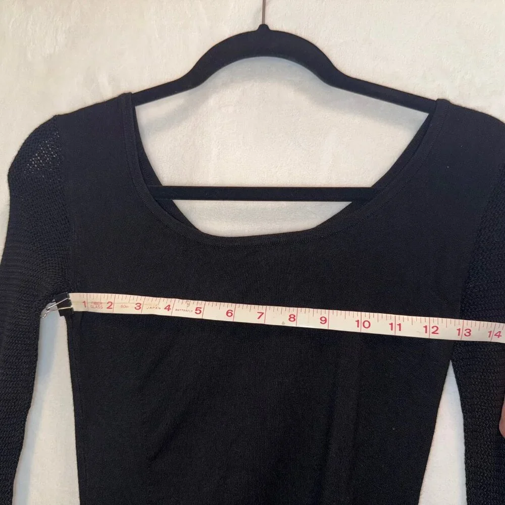Express long sleeved knit black dress size XS. EXCELLENT condition - Picture 10 of 12